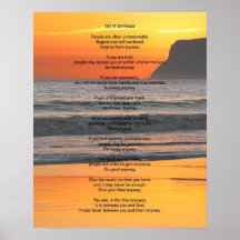Ocean Sunset "Do It Anyway" Poster