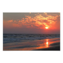 Ocean Sunset - Oak Island, NC Art Photo