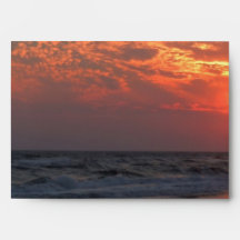 Ocean Sunset - Oak Island, NC Envelopes
