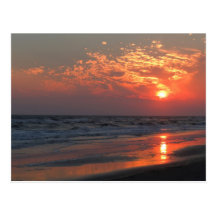 Ocean Sunset - Oak Island, NC Postcard