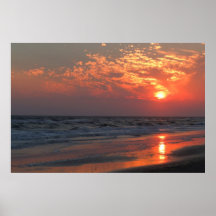 Ocean Sunset - Oak Island, NC Posters