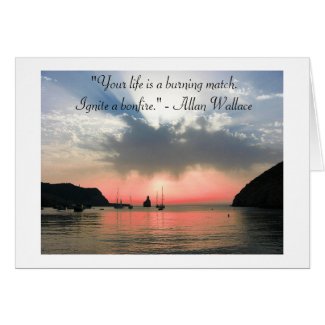 Ocean Sunset Photo Card card