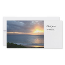 Ocean Sunset Photo Card photo cards by czazzlem Ocean Sunset Photo Card photo cards