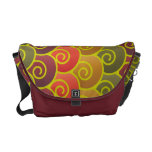 Ocean Swirls Reddish Messenger Bag