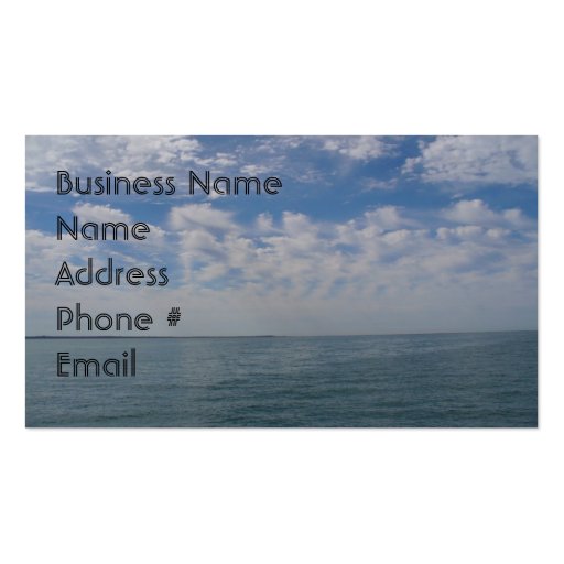 Ocean Theme Business Card (front side)