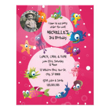 Ocean Theme Children's Birthday Party Invitation