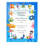 Ocean Theme Children's Birthday Party Invitation invitations