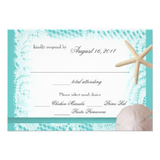 Ocean Theme Wedding Response Custom Invitations
