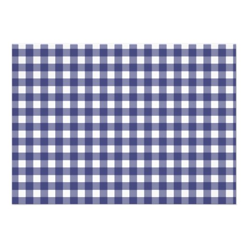 Ocean Themed Gingham Baby Shower Invitation