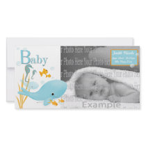 Ocean View Baby Photo Annoucement photo cards by mybabybundles Ocean View Baby Photo Annoucement photo cards