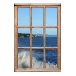 Ocean View from a Window with Sea Spray Posters