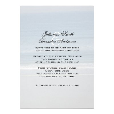 Ocean View Wedding Invitations, 5x7