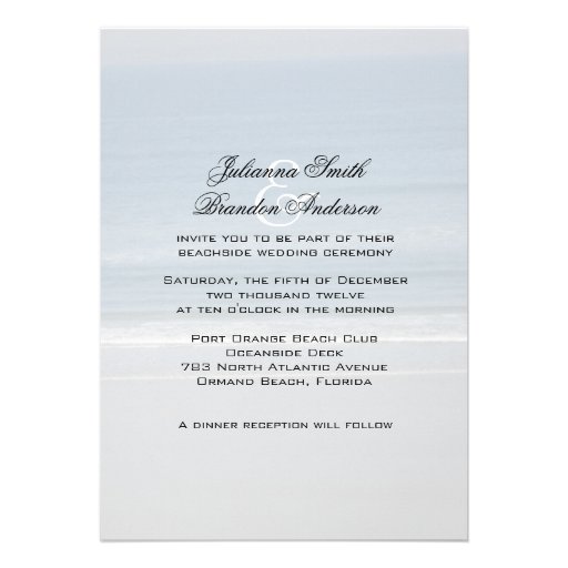 Ocean View Wedding Invitations, 5x7