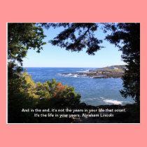 Ocean View  with a Quote postcards