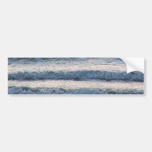 Ocean Water Beaches Birds Waves Sand Sunset Bumper Sticker