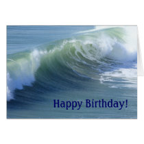 Ocean Wave Birthday Card for Sea Lovers cards