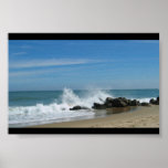 ocean wave crashing posters