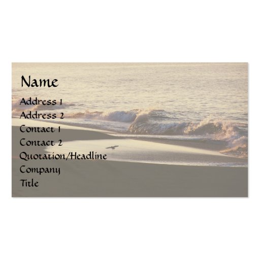 Ocean Wave Seashore Business Card (front side)