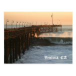 Ocean Wave Storm Pier Post Cards