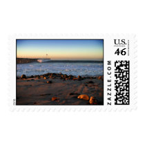 Ocean Wave Storm Pier postage