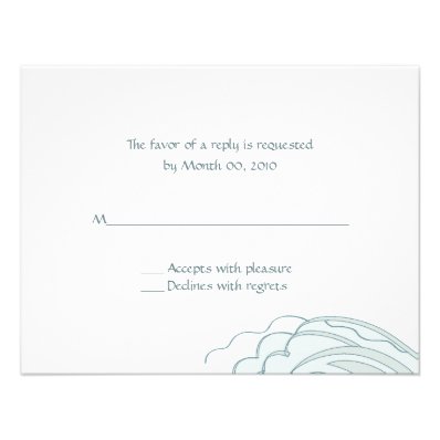 Ocean Wave wedding reply cards Custom Invitation