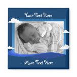 Ocean waves and blue sky Frame Magnet