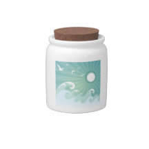 Ocean Waves and Sun Candy Dishes