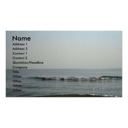 Ocean Waves Business Card (front side)