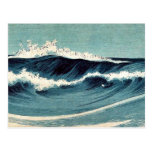 Ocean waves by Uehara, Konen Ukiyoe Post Card