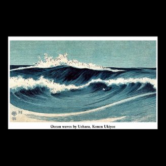 Ocean waves by Uehara, Konen Ukiyoe Posters