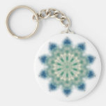 Ocean Waves Kaleidoscope Art 2 Keychains