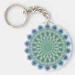Ocean Waves Kaleidoscope Art 3 Keychains