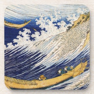 Ocean Waves Katsushika Hokusai masterpiece art Beverage Coaster