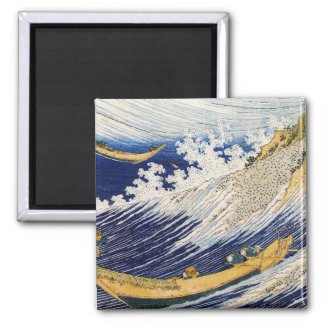 Ocean Waves Katsushika Hokusai masterpiece art Refrigerator Magnet