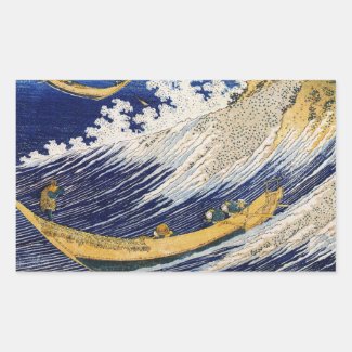 Ocean Waves Katsushika Hokusai masterpiece art Sticker