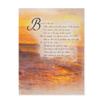Ocean Waves Sunset Bible Scriptures Psalms 1:1 postcards