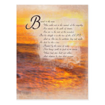 Ocean Waves Sunset Bible Scriptures Psalms 1:1 postcards
