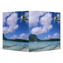 Oceania, French Polynesia, Tahiti. View of 3 Ring Binder