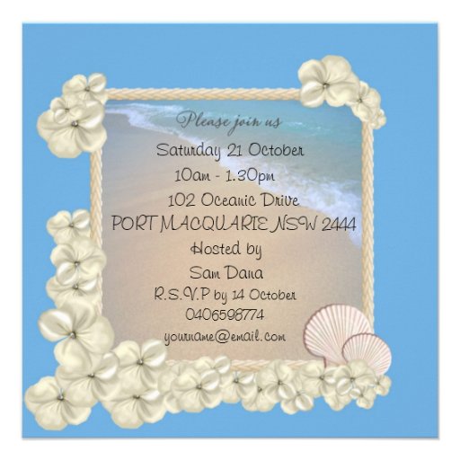 Oceanic Baby Boy Shower Invitation