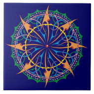 Oceanic Spiral Decorative Accent Tile tile
