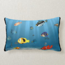 Oceans Of Fish Throw Pillows