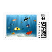 Oceans Of Fish Postage Stamps