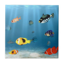 Oceans Of Fish Ceramic Tiles