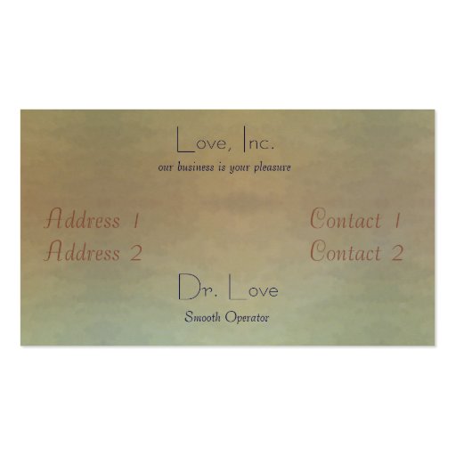 Oceans of Love Standard Card Business Card (front side)