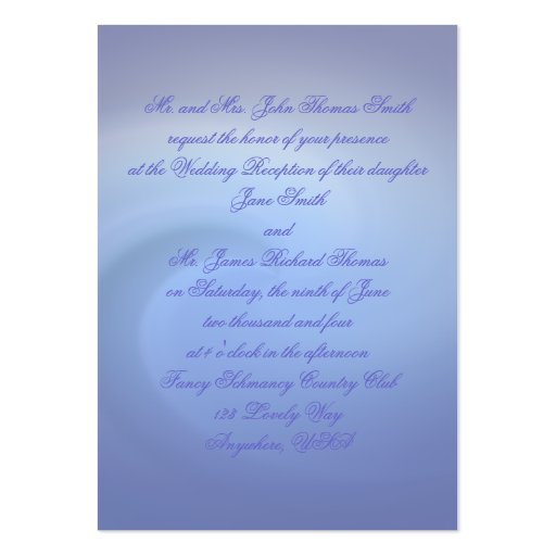 Oceans of Love Wedding Business Card Templates (front side)
