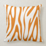 Ochre and Off White Zebra Design Pillow pillows