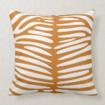 Ochre and Off White Zebra Design Pillow pillows