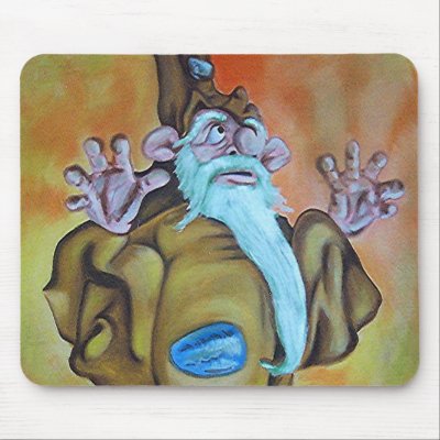 Ochre Wizard Oil Mouse Pad by anichols111