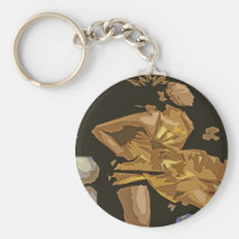 OCHUN TAMBOR DANCING BY LIZ LOZ KEYCHAINS