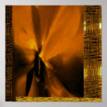 OCHUN YELLOW ORGANIC ABSTRACT BY LIZ LOZ posters